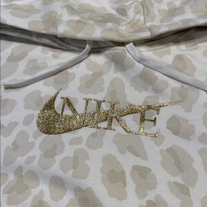 Nike Cream and Tan Camo Hoodie